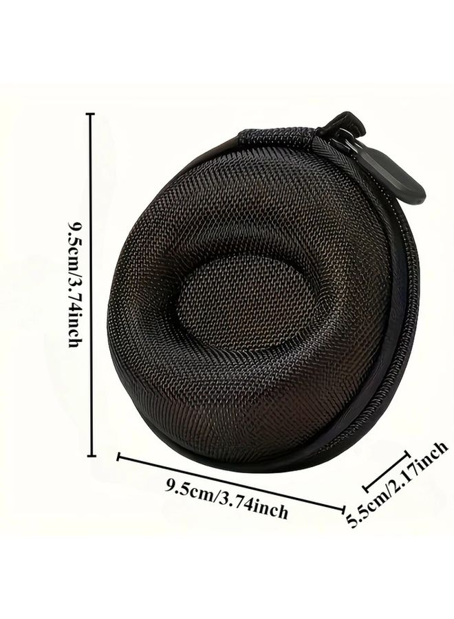 Black Portable Travel Watch Case For Smartwatches And Mechanical Watches Durable Mesh Design With Zipper Closure Compact Lightweight Storage Solution Smartwatch Protection Mesh Texture Design Secure Storage. - Image 4