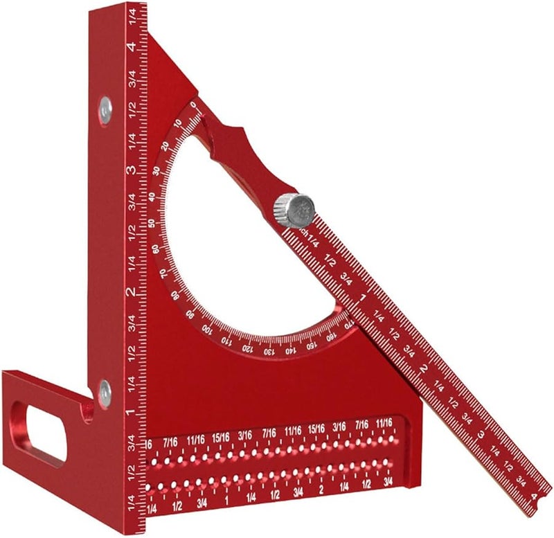 Aluminum Alloy Woodworking Protractor 180 Degree Adjustable Angle Measuring Tool - Image 4