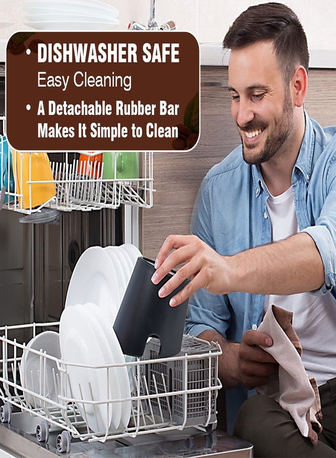 أورانج هوم صندوق طرق الإسبريسو، صندوق طرق للقهوة المطحونة مقاس 4.8 بوصة، حاوية طرق متينة ماصة للصدمات على طراز الباريستا مع قضيب طرق قابل للإزالة وقاعدة مانعة للانزلاق - Image 5