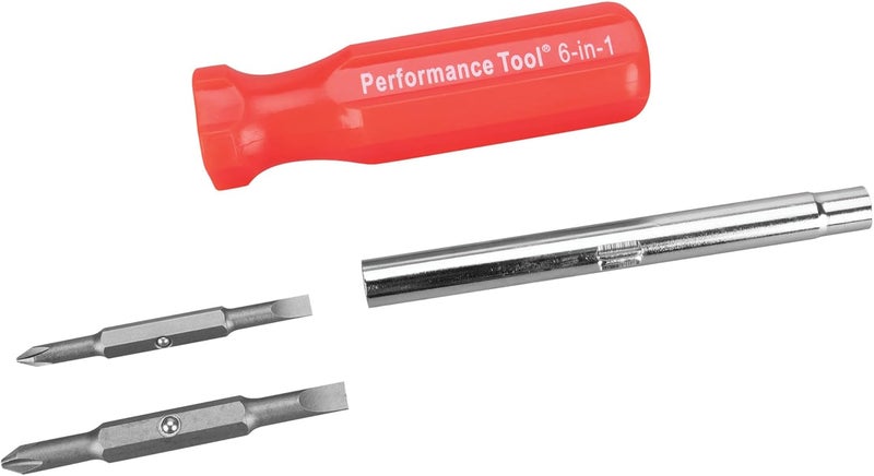 Performance Tool W975 6-in-1 Quick Change Screwdriver With Hex Torque Handle, Chrome Vanadium Steel - Image 3