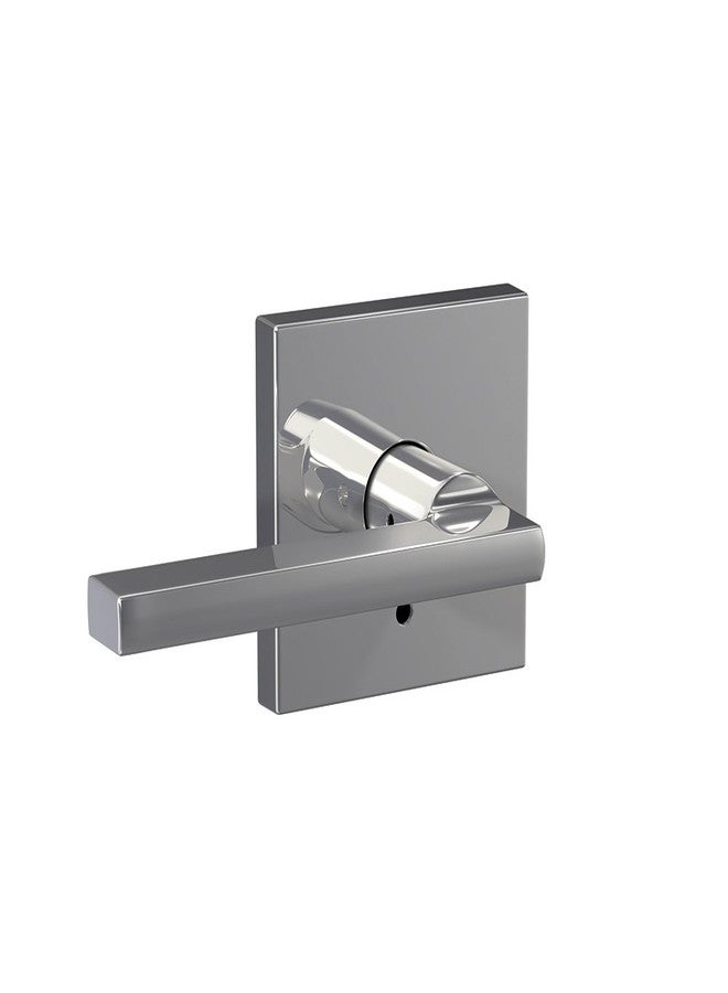 شليدح مقبض SCHLAGE المخصص FC21 LAT 622 COL Latitude مع قفل Collins للأبواب والخزائن وغرف النوم والحمامات، أسود مطفي - Image 1