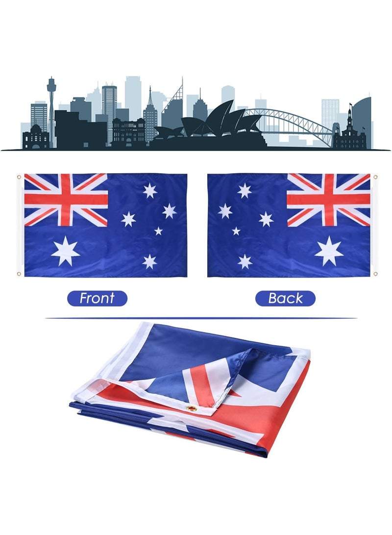 Australia Flag 3×5 Ft – Polyester Banner with Grommets for Outdoor & FIFA World Cup 2026 Decor ⚽🇦🇺 - Image 4