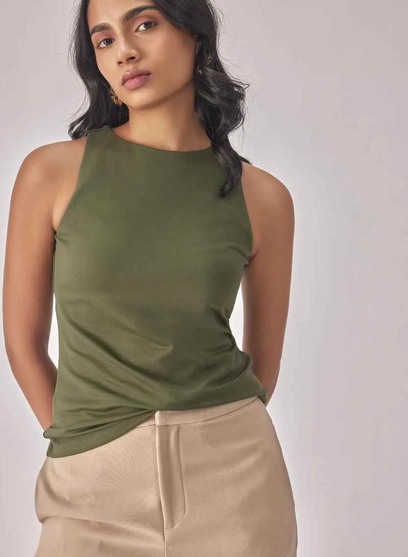 The Label Life Knit In Cut Top