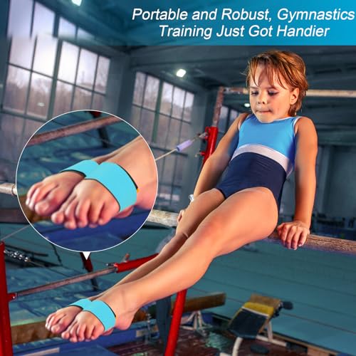 Shappy 2 Pairs Gymnastics Sticky Toes Tumbling Equipment, Cheer Coach Essentials, Back Handspring Helper for Stunt Coach, Athlete Adjustable Bands, Help Training Back Flip Tuck(Blue) - Image 3