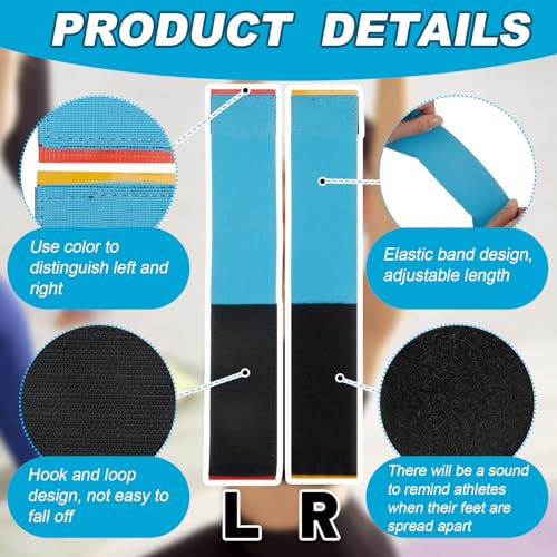 Shappy 2 Pairs Gymnastics Sticky Toes Tumbling Equipment, Cheer Coach Essentials, Back Handspring Helper for Stunt Coach, Athlete Adjustable Bands, Help Training Back Flip Tuck(Blue) - Image 5