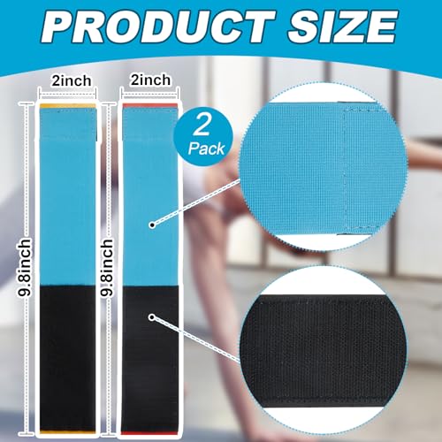 Shappy 2 Pairs Gymnastics Sticky Toes Tumbling Equipment, Cheer Coach Essentials, Back Handspring Helper for Stunt Coach, Athlete Adjustable Bands, Help Training Back Flip Tuck(Blue) - Image 4