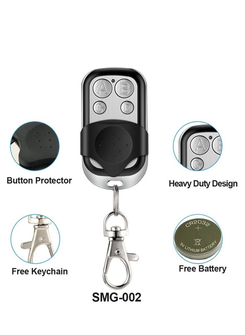 , 433.92Mhz Universal Wireless Copy Remote Control Keychain, RF Transmitter for Clone Car Garage Gate Door Opener, 3pcs with Slide Cover - Image 4