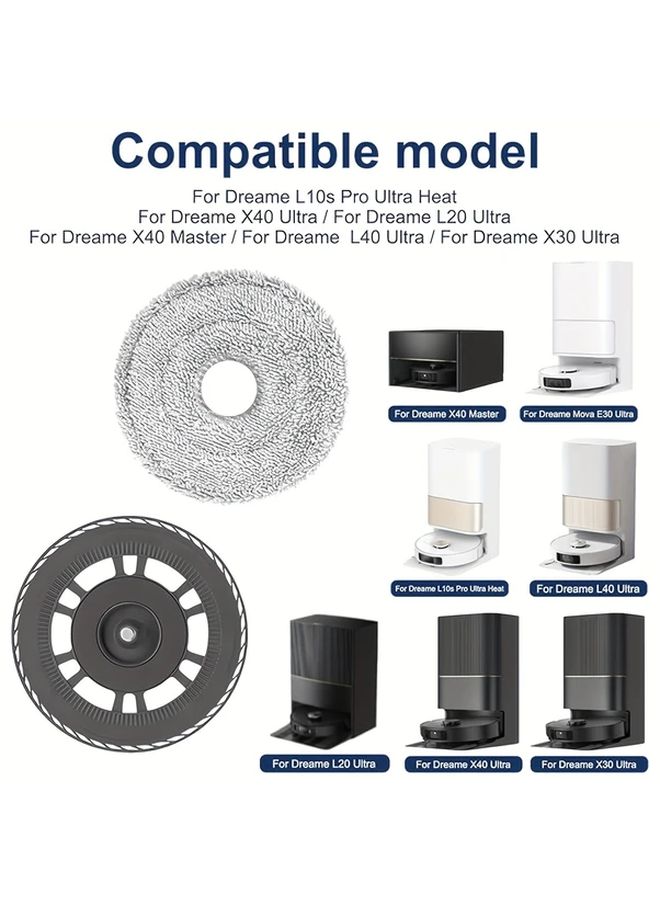 10 Mop Cloths with Replacement Holder for Dreame X30 Ultra Robot Vacuum - Image 3