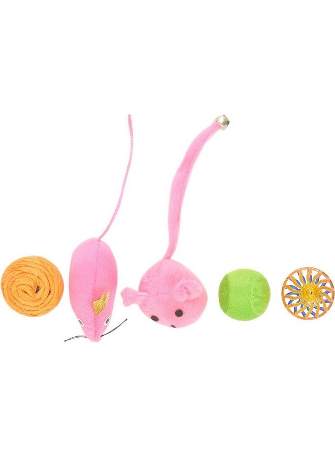 Chomper 8-Piece Kylie's Brites Mouse and Ball Toy Set for Cats Multicolour 1.7 x 12.7 x 25.4 cm IDC10064 - Image 3