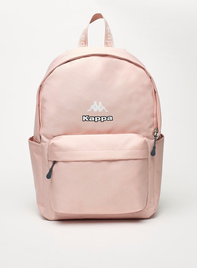 Kappa Logo Detail Backpack with Adjustable Shoulder Straps - Image 1