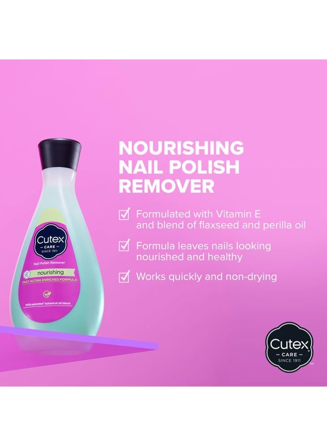 Cutex Nourishing Nail Polish Remover, Leaves Fingernails & Toenails Looking Healthy, Contains Vitamins E, 10.1 fl oz - Image 2