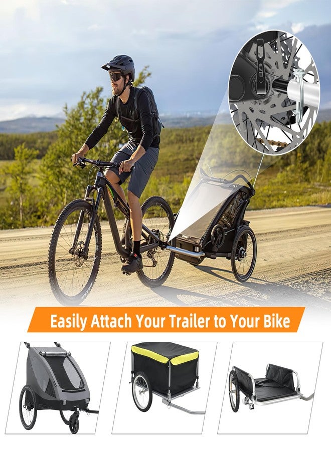 NICEDACK Universal Bicycle Trailer Coupling, Bike Trailer Adapter, Compatible with Most Bicycles, Children's Vehicles, Dog Trailers (Black) - Image 4