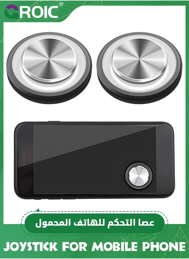 GROIC - 1 Pair Black Joystick for Mobile Phone, Touch Screen Game Control Joypad, Mobile Game Controller, for iPad iPhone Android Mobile Tablet Smart Phone Joystick Touch Screen Joypad - Image 1
