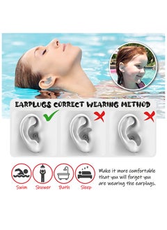 The BZ Company Bz Company Swimming Board Float Board Foam Board - Swim Kickboard Tool For Kids & Adults - Pool Beach Swimming Accessories Eva Foam Kick Board With Waterproof , Reusable, Silicone Ear Plugs  - Image 4