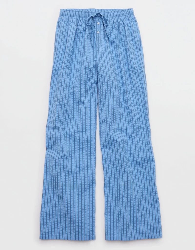 Aerie  OVERSLEPT by Aerie Seersucker Trouser Pant for Women | Best Price UAE
