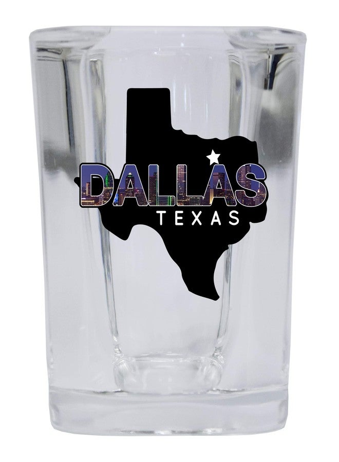 Dallas Texas Lone Star State Trendy Souvenir Square Shot Glass