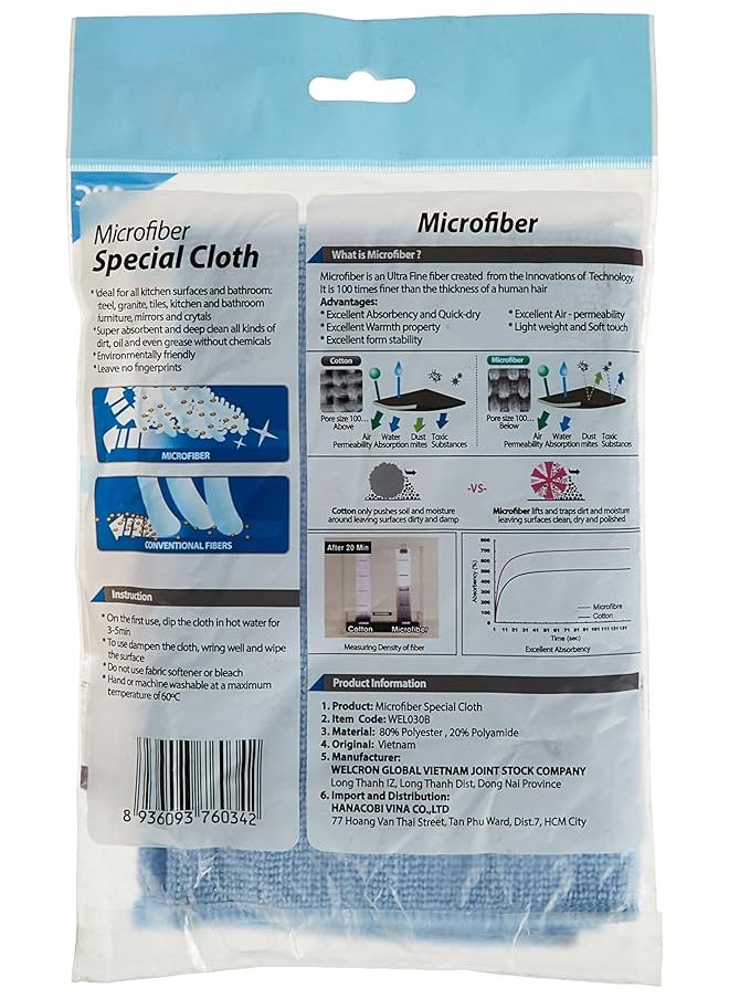 LocknLock Hwel030B Special Microfiber Cloth 37X39Cm Blue  - Image 3