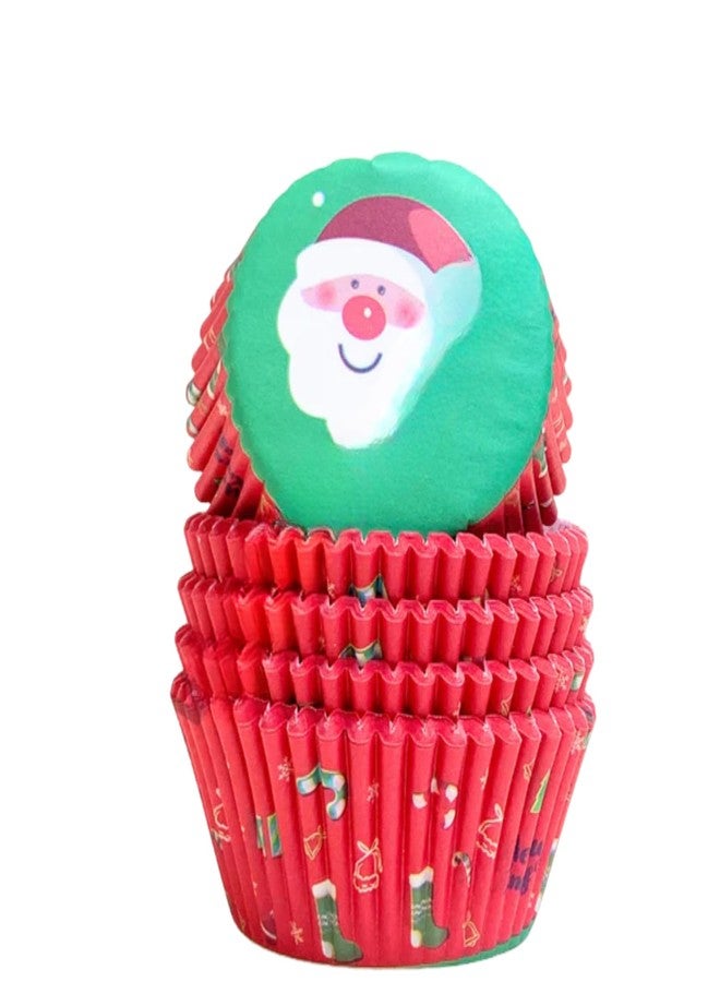 CAKE DECOR Santa Claus Red Christmas Cupcake Liners - 11 cm (Pack of 1000) - Image 1