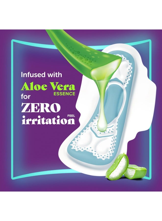 Always Aloe Cool Pads For Light Days, Long Maxi Thick Pads With Wings, 10 Pads - Image 3