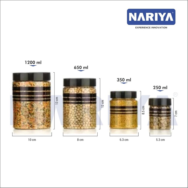 NARIYA AMAZING DESIGN OF GROCERY CONTAINER PRINTED BLACK CONTAINER WITH SPOON SETPACK OF 24 - Image 4