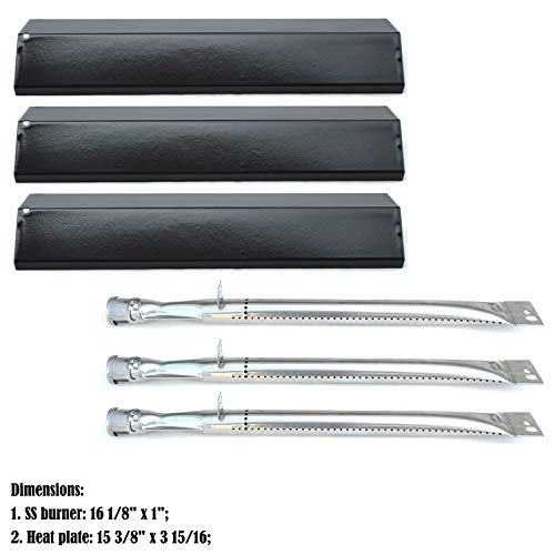 Direct store Parts Kit DG196 Replacement Uniflame GBC831,GBC940,GBC981 Gas Grill Burners & Heat Plates (SS Burner + - Image 1