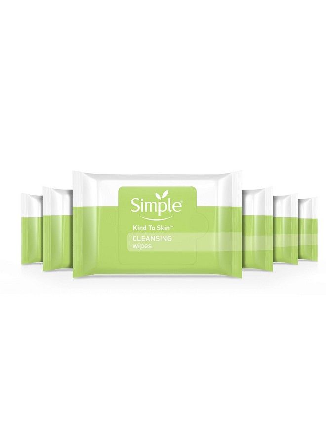simple Cleansing Wipes Face Wipes For Removing Makeup Kind To Skin Removes Waterproof Mascara White Fragnance Free 25 Count Pack Of 6 - Image 2
