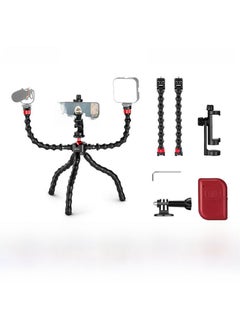 Generic NEEWER T30/T91 Octopus Tripod Dual Arm DSLR Stand T91 flexible tripod bluetooth remote control gopro adapter) 