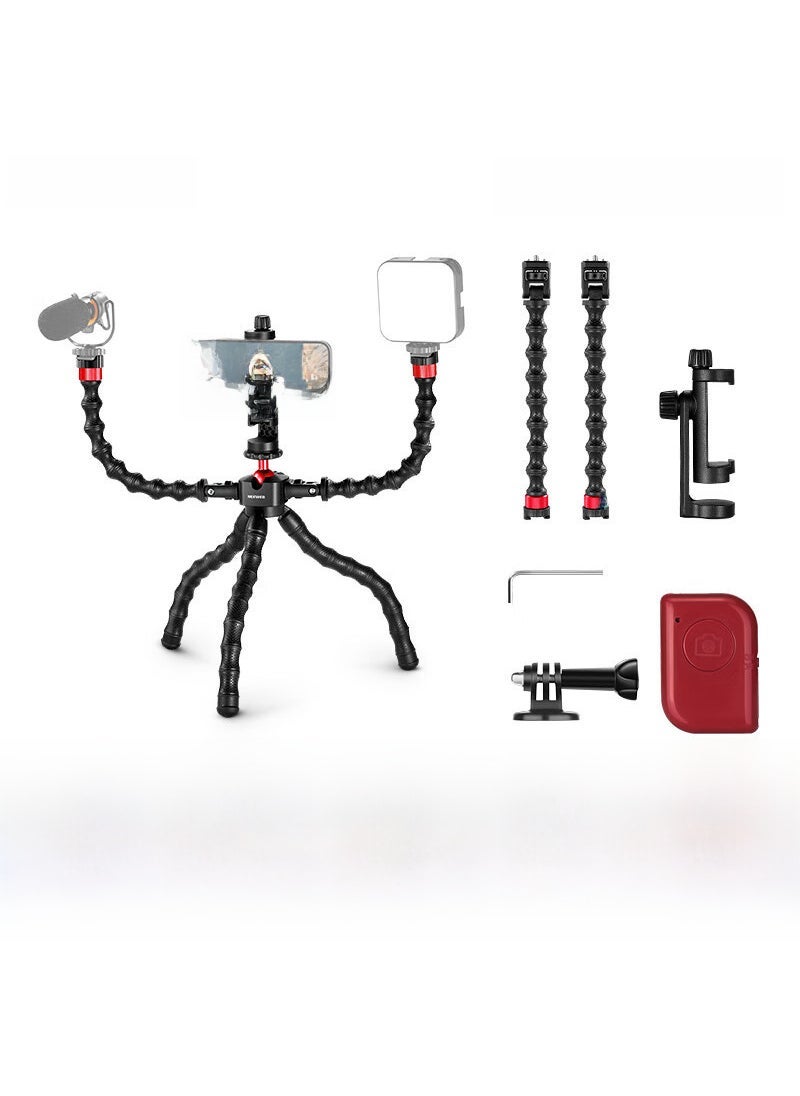 Generic NEEWER T30/T91 Octopus Tripod Dual Arm DSLR Stand T91 flexible tripod bluetooth remote control gopro adapter) 