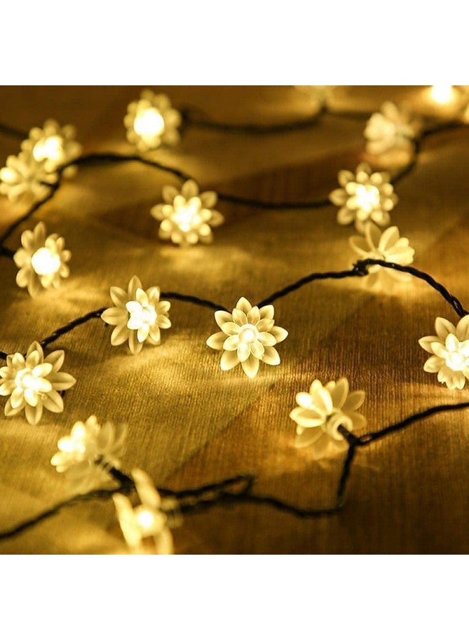 XERGY XERGY silicone Lotus Flower String Lights for Indoor Outdoor Decoration Diwali Light for Party Birthday Diwali Christmas Navratri Valentine Gift Home Decoration Light (3 Meter 14 LED, Warm White)  - Image 5