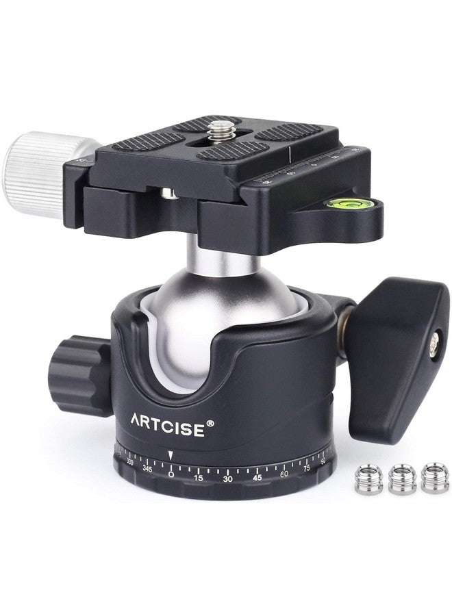 ARTCISE Low Profile Ball Head 36Mm Stability Panoramic Tripod Head 360 Rotating Professional Metal Ballhead With 1 4 Inch Qr Plate For Dslr Cameras Tripods Monopods Camcorder Slider Max Loading 33Lbs 15Kg - Image 1