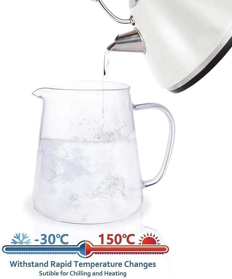 NixTiL Hofu Small Clear High Borosilicate Glass Tea Pot with Removable 304 Stainless Steel Infuser Heat Resistant Loose Leaf TeapotStovetop Safe 750 ML - Image 5