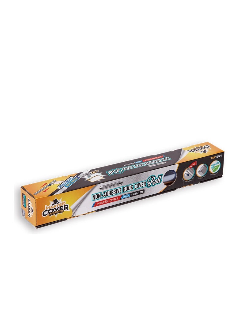 TOPTEAM Self-Adhesive Book Cover roll with slide cutter clear - Image 1