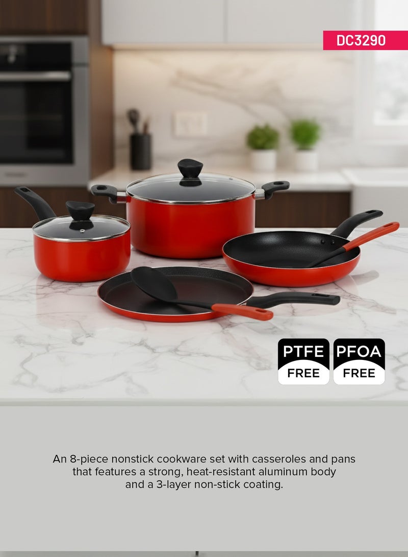 ديلكاسا طقم أواني طهي ديلكاسا 8 قطع غير لاصقة - Image 2