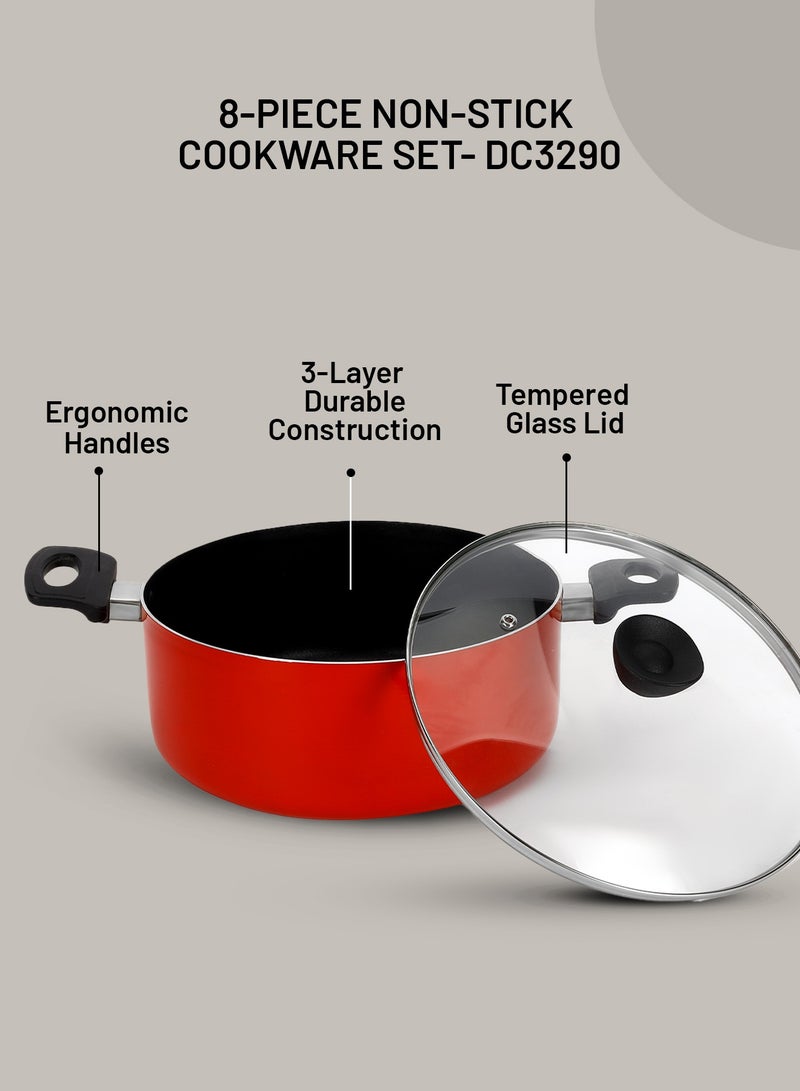 ديلكاسا طقم أواني طهي ديلكاسا 8 قطع غير لاصقة - Image 5