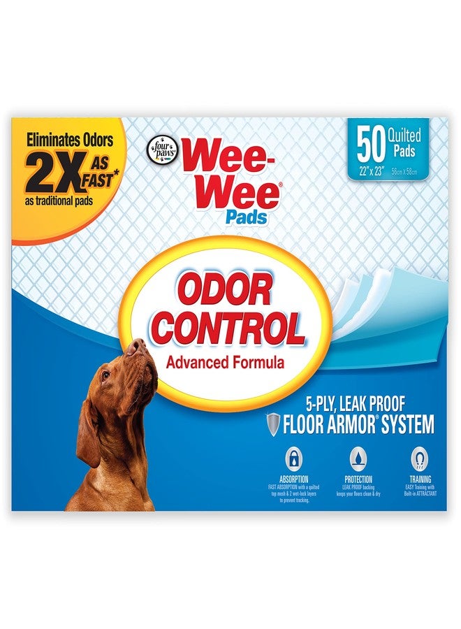 Four Paws Wee-Wee Odor Control Pads - 50 Ct - Image 1