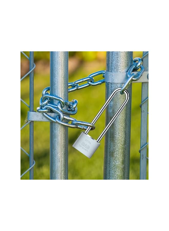 PROMASS PROMASS Lengthened Padlock with 4 Keys, 6.4 Inch Long Shackle Padlock Heavy Duty Lock Waterproof High Security Outdoor Padlock for Warehouses Container Doors Garage Shed  - Image 4