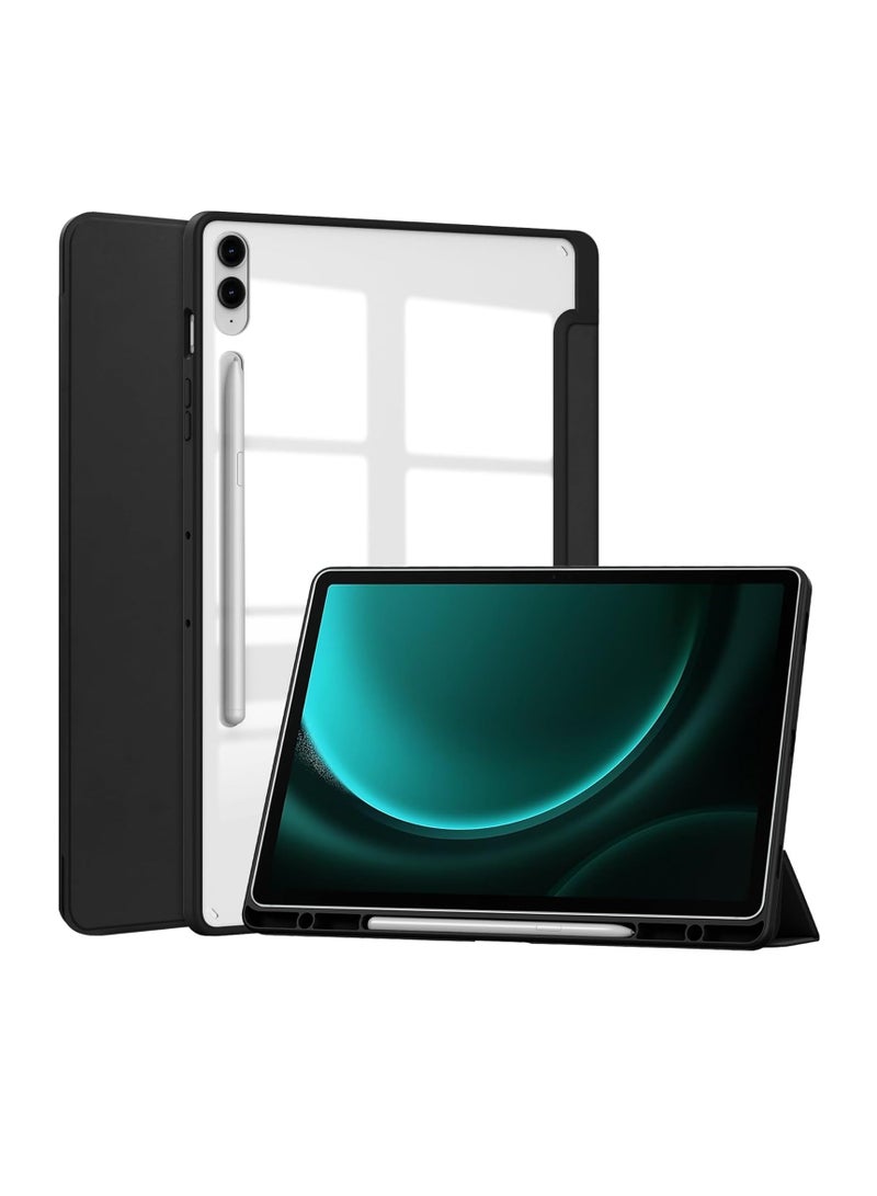 EVO Case for Samsung Galaxy Tab S9 FE 5G 2023 with S Pen Holder, Slim Lightweight Trifold Smart Case, Auto Wake/Sleep, Black  - Image 2