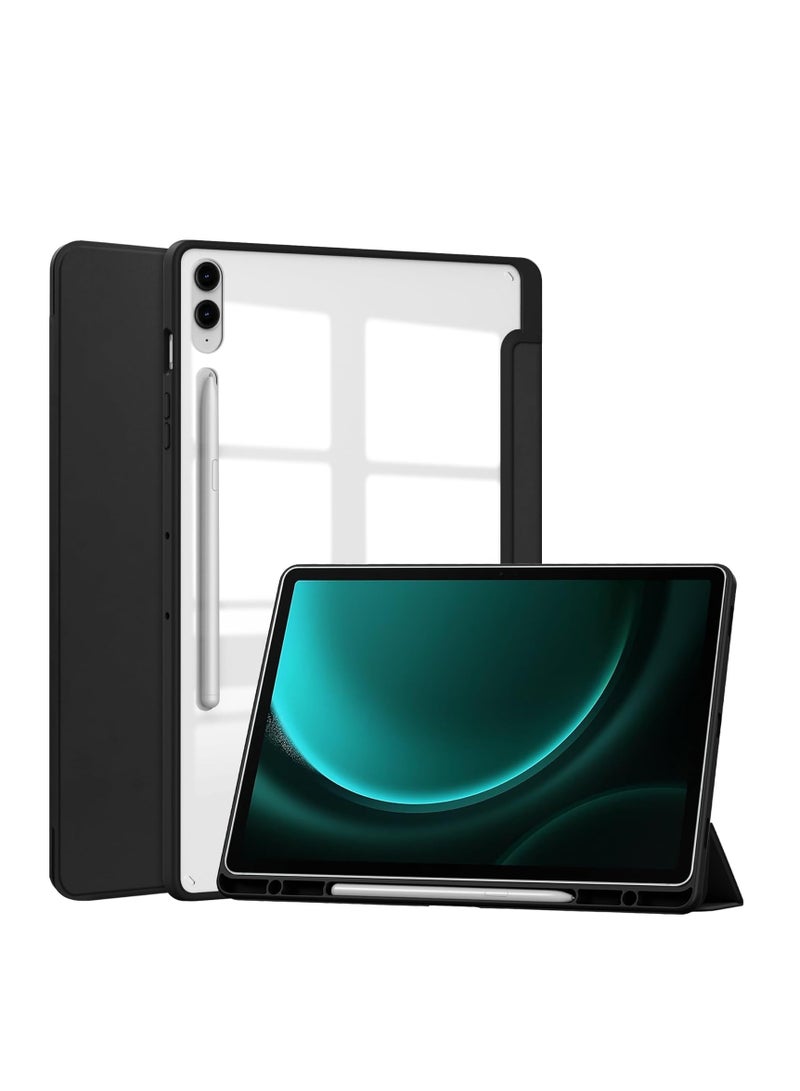 EVO Case for Samsung Galaxy Tab S9 FE 5G 2023 with S Pen Holder, Slim Lightweight Trifold Smart Case, Auto Wake/Sleep, Black  - Image 1