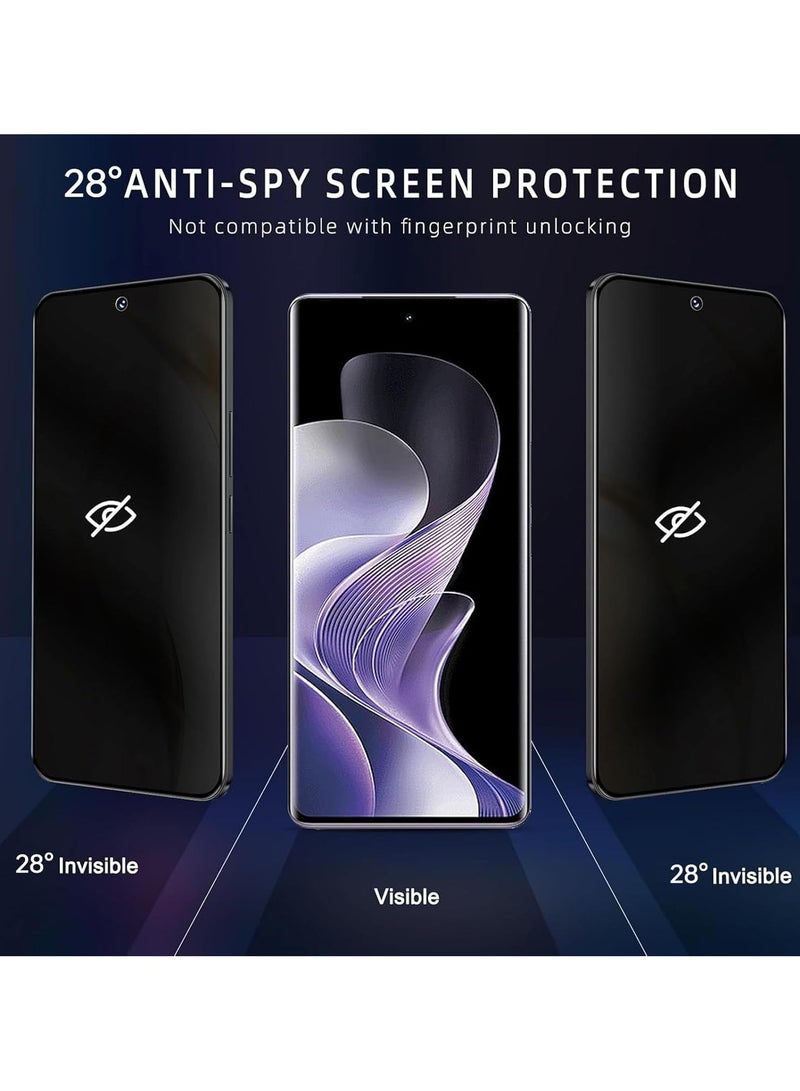 3-Pack Vivo V40 Privacy Screen Protector Anti Spy Tempered Glass Film 9H Tempered Glass Screen Replacement Vivo V40 Anti Spy Screen Protector - Image 4