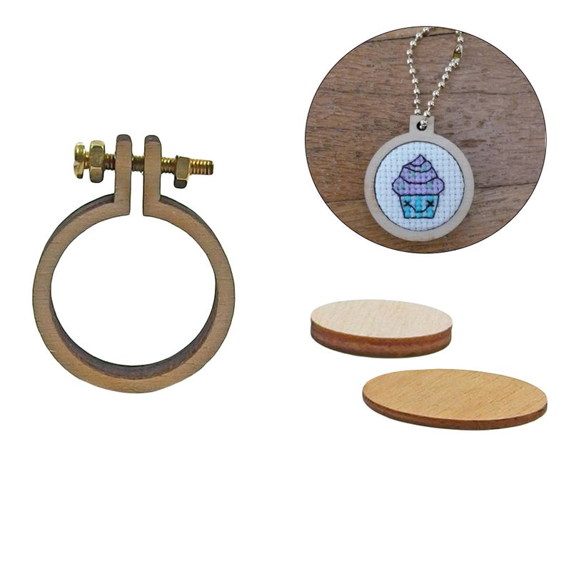 2pcs Mini Embroidery Frame Round DIY Crafts Embroidery Hoops (Size Large) - Image 2