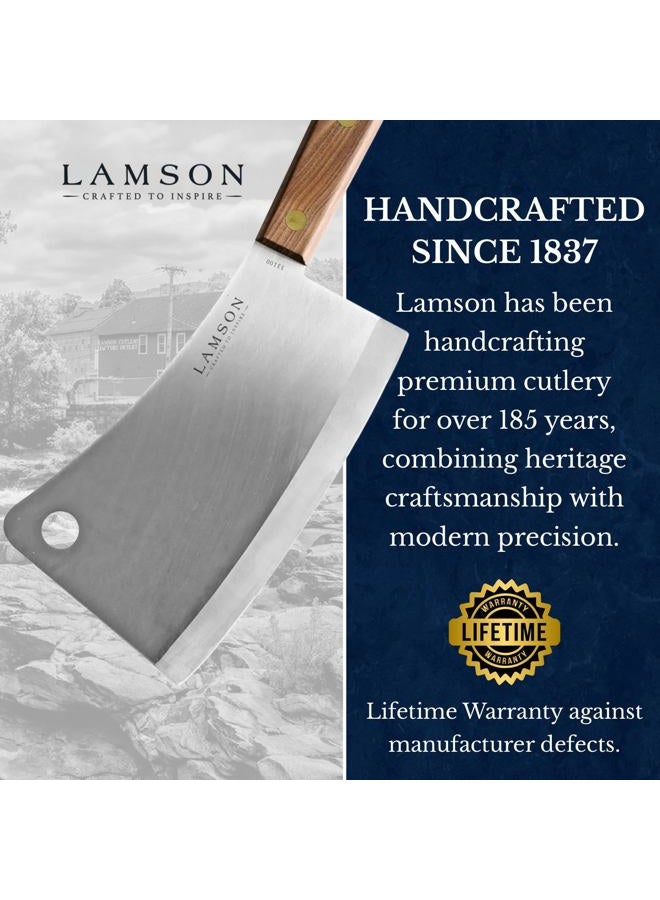 Lamson 7.25" Heavy Duty Meat Cleaver with Walnut Handle - Image 5