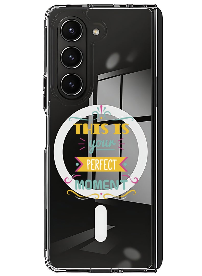 Theodor Magnetic Case for Samsung Galaxy Z Fold 5 Compatible with MagSafe Wireless Charging, Shockproof Phone Bumper Cover this is your - Image 1