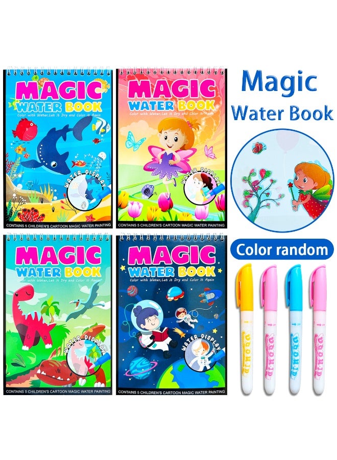 A set of 4 magical watercolor sketchbooks, including watercolor brushes and random colors, allows you to experience the joy and creativity of watercolor. - Image 2