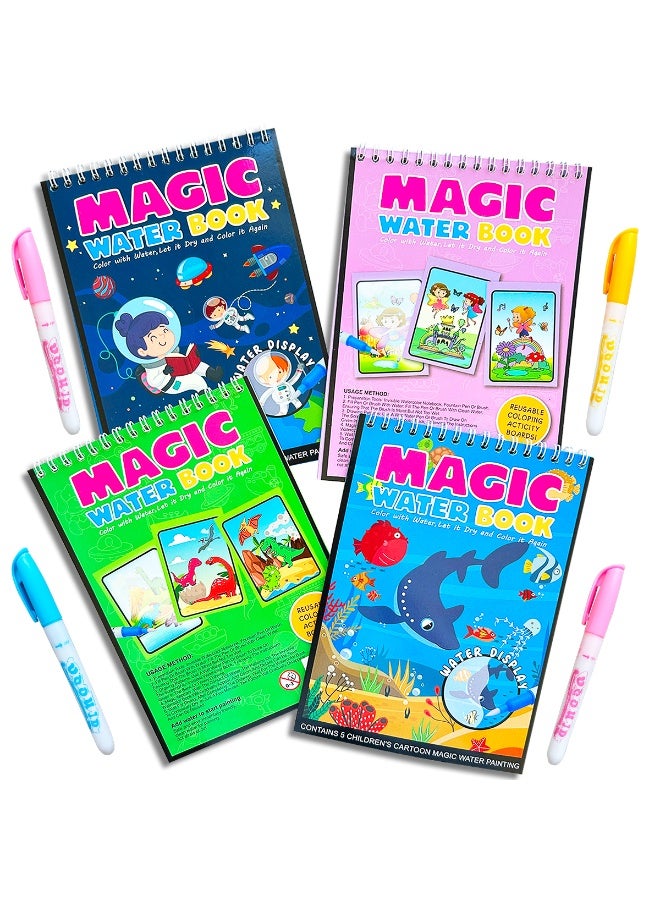A set of 4 magical watercolor sketchbooks, including watercolor brushes and random colors, allows you to experience the joy and creativity of watercolor. - Image 1