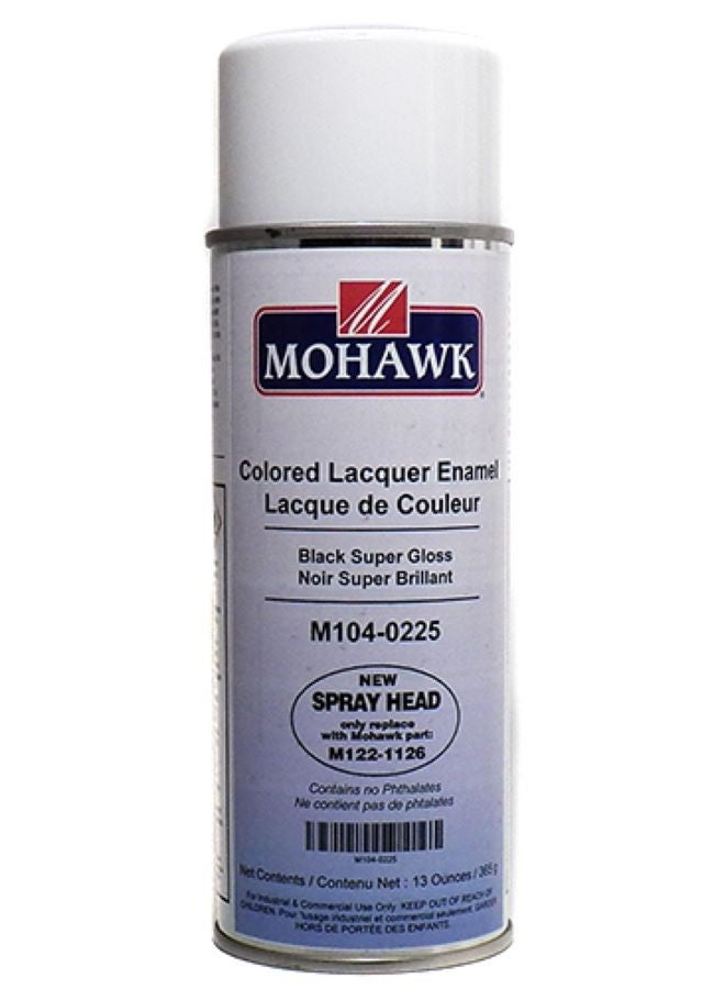 موهوك فينيشنغ برودكتس Mohawk طلاء المينا الأسود فائق اللمعان M104 0225 ، بخاخ ورنيش فاخر للخشب سريع الجفاف ، لمسة نهائية غير شفافة 13 أونصة - Image 1