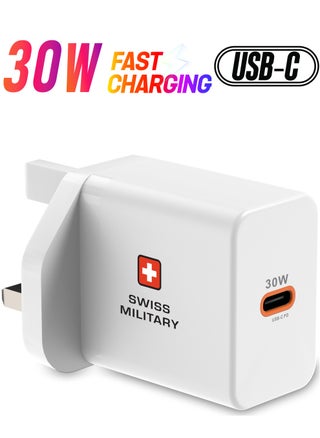 30W USB Type C PD Wall Charger Compatible with for iPhone 14 Pro, 14 Pro Max, 14 Plus, iPad Pro 2021/2020, Samsung S21/S22+/Ultra, Note 20/20 Ultra, Redmi Note 8, and many more -White - pzsku/Z5564B2B09ED11457397EZ/45/_/1738063863/9aeaabd4-dc4e-4a74-aa2d-2892a5eec4f4