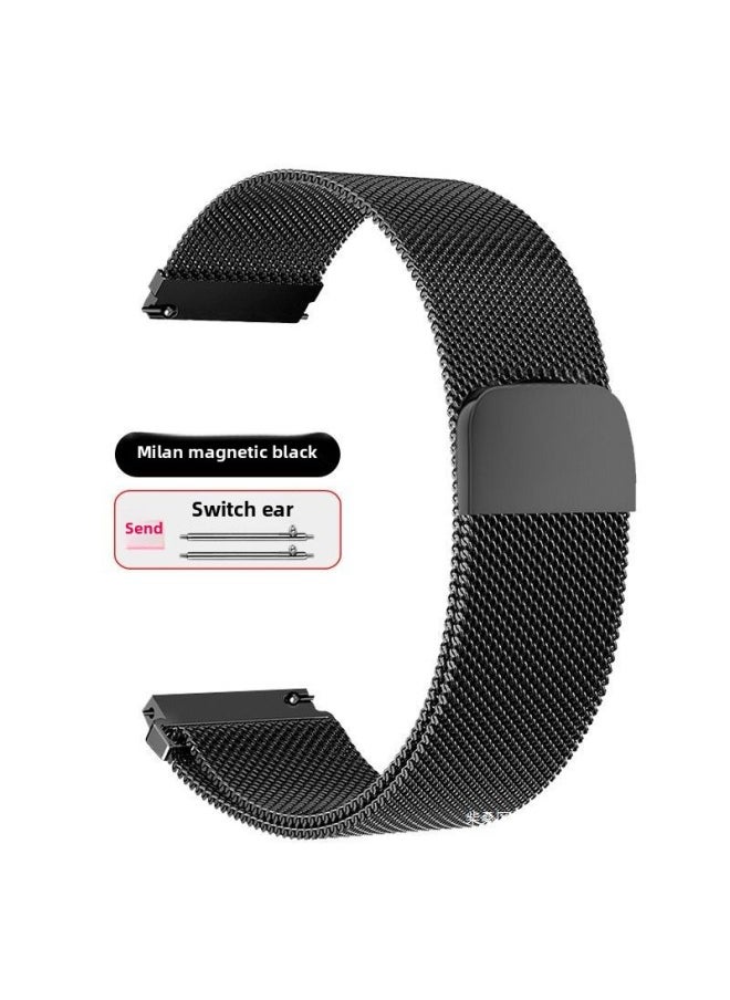 Generic - For HuaweiWatch4/GT3Pro Magnetic Watch Strap GT2 Breathable Metal Milanese Replacement Wristband-Color:Milan Magnetic-rose Gold-self-test Watch Interface Width-[22mm] - Image 1