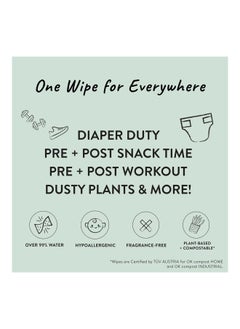 Honest The Company Clean Conscious Wipes, 100% Plant-Based, 99% Water, Baby Wipes, Hypoallergenic, Dermatologist Tested, Blue Ikat, 576 Count  - Image 3