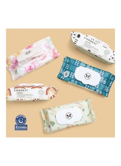Honest The Company Clean Conscious Wipes, 100% Plant-Based, 99% Water, Baby Wipes, Hypoallergenic, Dermatologist Tested, Blue Ikat, 576 Count  - Image 4