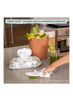 Honest The Company Clean Conscious Wipes, 100% Plant-Based, 99% Water, Baby Wipes, Hypoallergenic, Dermatologist Tested, Blue Ikat, 576 Count  - Image 2